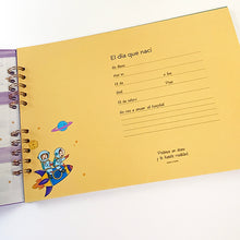 Cargar imagen en el visor de la galería, Álbum de fotos personalizado para bebé "MI PEQUEÑO UNIVERSO" en espiral