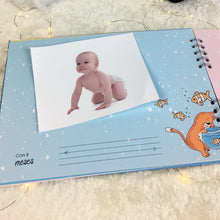 Cargar imagen en el visor de la galería, Álbum de fotos personalizado para bebé "MIAU!" EN ESPIRAL - Formato papel