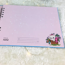 Cargar imagen en el visor de la galería, Álbum de fotos personalizado para bebé "MIAU!" EN ESPIRAL - Formato papel