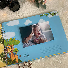 Cargar imagen en el visor de la galería, Álbum de fotos personalizado para bebé "SELVA DE PAPEL" EN ESPIRAL - Formato papel