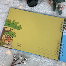Cargar imagen en el visor de la galería, Álbum de fotos personalizado para bebé "SELVA DE PAPEL" EN ESPIRAL - Formato papel