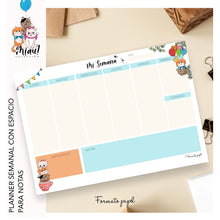 Cargar imagen en el visor de la galería, PLANIFICADOR SEMANAL DIN_A4 “MIAU!” - Formato papel