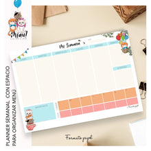 Cargar imagen en el visor de la galería, PLANIFICADOR SEMANAL DIN_A4 “MIAU!” - Formato papel