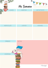 Cargar imagen en el visor de la galería, PLANIFICADOR SEMANAL DIN-A5 “MIAU!” - Formato papel