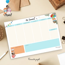 Cargar imagen en el visor de la galería, PLANIFICADOR SEMANAL DIN_A4 “MIAU!” - Formato papel