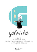 Cargar imagen en el visor de la galería, LÁMINA PERSONALIZADA NATALICIO “CIRCO DE PAPEL” - Formato papel