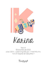 Cargar imagen en el visor de la galería, LÁMINA PERSONALIZADA NATALICIO “CIRCO DE PAPEL” - Formato papel