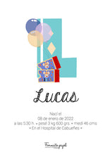 Cargar imagen en el visor de la galería, LÁMINA PERSONALIZADA NATALICIO “CIRCO DE PAPEL” - Formato papel