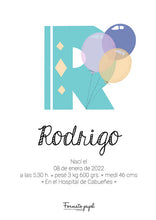 Cargar imagen en el visor de la galería, LÁMINA PERSONALIZADA NATALICIO “CIRCO DE PAPEL” - Formato papel