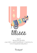 Cargar imagen en el visor de la galería, LÁMINA PERSONALIZADA NATALICIO “CIRCO DE PAPEL” - Formato papel