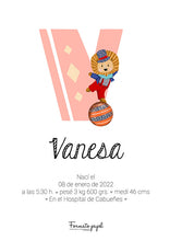 Cargar imagen en el visor de la galería, LÁMINA PERSONALIZADA NATALICIO “CIRCO DE PAPEL” - Formato papel