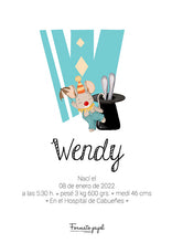 Cargar imagen en el visor de la galería, LÁMINA PERSONALIZADA NATALICIO “CIRCO DE PAPEL” - Formato papel