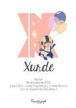 Cargar imagen en el visor de la galería, LÁMINA PERSONALIZADA NATALICIO “CIRCO DE PAPEL” - Formato papel