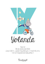 Cargar imagen en el visor de la galería, LÁMINA PERSONALIZADA NATALICIO “CIRCO DE PAPEL” - Formato papel