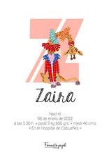 Cargar imagen en el visor de la galería, LÁMINA PERSONALIZADA NATALICIO “CIRCO DE PAPEL” - Formato papel