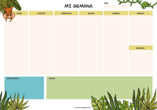 Cargar imagen en el visor de la galería, PLANIFICADOR SEMANAL A4 "SELVA DE PAPEL"
