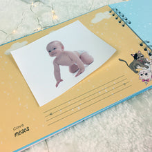 Load image into Gallery viewer, Álbum de fotos personalizado para bebé &quot;MIAU!&quot; EN ESPIRAL - Formato papel
