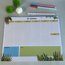 Cargar imagen en el visor de la galería, PLANIFICADOR SEMANAL A4 "SELVA DE PAPEL" - Formato papel
